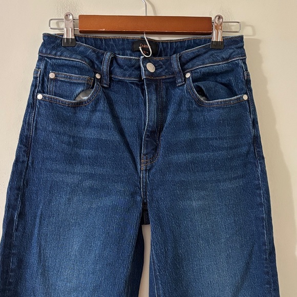 Quince Bella Stretch Relaxed Straight Stormy Blue Size 28 - Picture 2 of 9